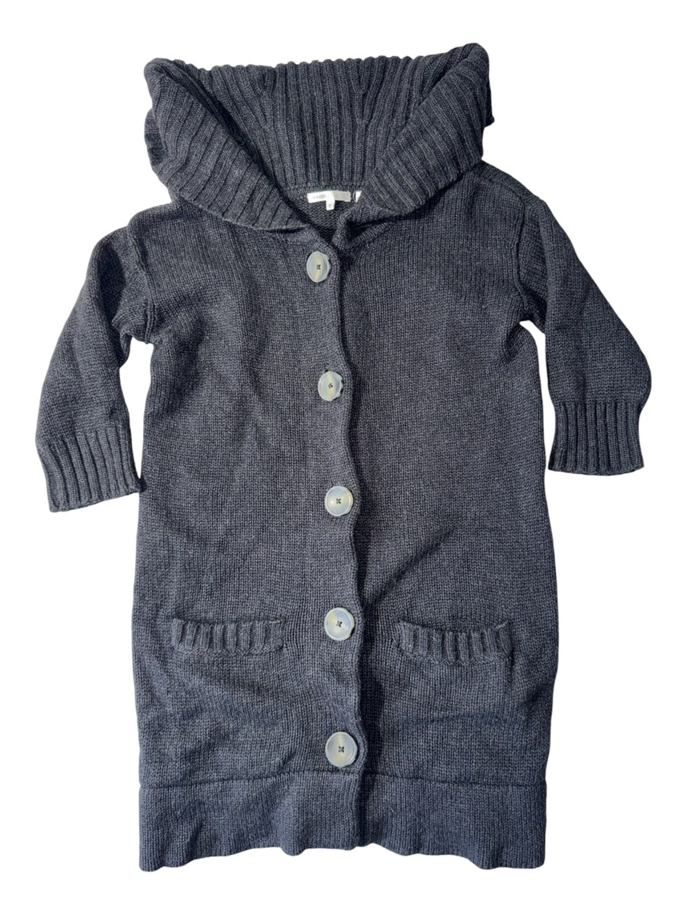 Vince womens S Small dark grey alpaca wool cashmere button up cardigan sweater